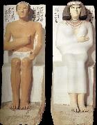 unknow artist, Rahotep and Nofret from Meidoem